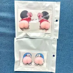 2セット　クレヨンしんちゃんプニプニお尻　ドラえもん　柔らかいおしりステッカー