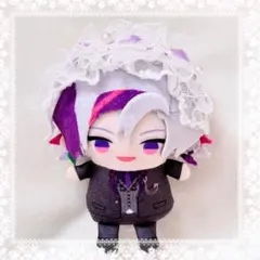 【猫耳・さくらんぼ追加可能】ぬい服 ぬい用ヘッドドレス 10cm 白 紫 花