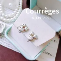 courreges SILVER 925 ハート イヤリング スワロフスキーのサムネイル