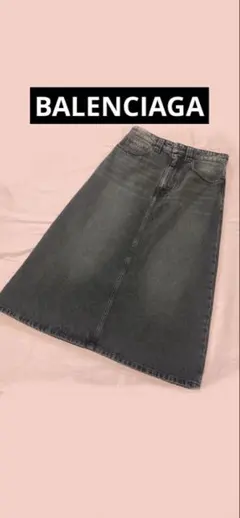 新品未使用 BALENCIAGA デニム タイトスカート ブラック34XSのサムネイル