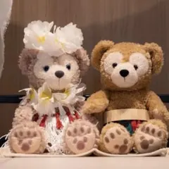 ダッフィー　シェリーメイ　衣装　結婚式　ウェルカムスペース　ハワイ　フラガール