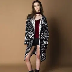 ほぼ新品♡EGOIST ノーカラージャガードニットカーディガン