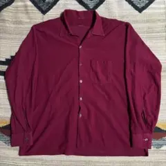 60s レーヨンウール開襟シャツ 60年代 黒 開襟 長袖 | ビンテージ古着屋Feeet 通販 名古屋 大須