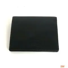 UPrenoma ユーピーレノマ 二つ折り財布 黒 ブラックレザー 型押し ロゴのサムネイル