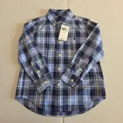 【新品タグ付き】Ralph Lauren チェック柄 長シャツ 4/4T