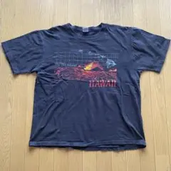 USA製 80年代　Tシャツ XL 黒　ブラック　地学　火山 噴火