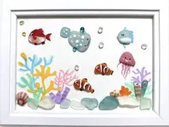 エコネコ 絵子猫 ECONECO キャンパス アート 絵 絵画 シェル 貝殻