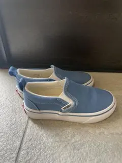 VANS ブルー　16cm スリッポン シューズ