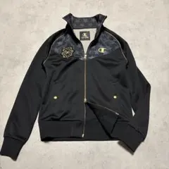 チャンピオン　ドレスキャンプ　トラックジャケット　M ラグラン　刺繍　黒　金 中古・古着通販】DRESS CAMP (ドレスキャンプ) Champion