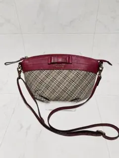 Burberry ショルダーバッグ リボン チェック柄 中古 バーバリー - メルカリ