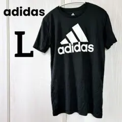 adidas 【L】ブラック Tシャツ 運動　スポーツ　トレーニング　ジム