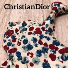 ✨極美品✨ChristianDior ネクタイ フラワー ベージュ シルク100のサムネイル