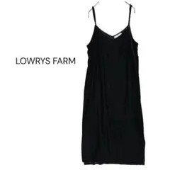 LOWRYS FARM リブキャミソールワンピース　ブラック　カジュアル　フリー