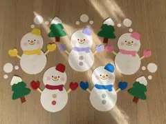 ラスト1点！雪だるまの壁面飾り　スノーマン　冬　1月 2月 幼稚園　保育園　15