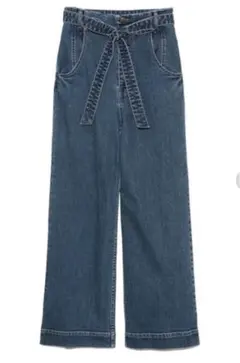 LILY BROWN バッククロスベルトデニムパンツ ハイウエスト