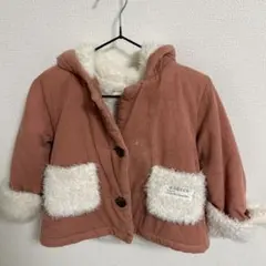 conoco フード付きアウター ピンク 80センチ