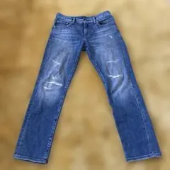 UNIQLO ユニクロ ダメージ加工 スリムフィットジーンズ 30インチ