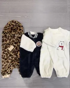 ロンパース　3点まとめ売り　冬用　60〜70センチ