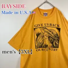 ●T692【アメリカ製】ベイサイド 半袖 Tシャツ イエロー系 メンズ【3XL】のサムネイル