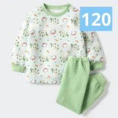 ユニクロ　キルトパジャマ　Eテレ 120cm 　グリーン　わんわん