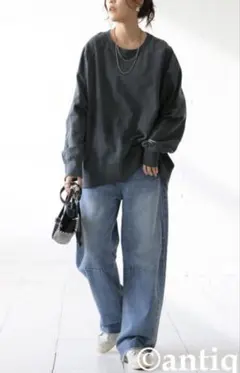 即発送 新品 アンティカ スウェット トレーナー プルオーバー ラフ 綿100