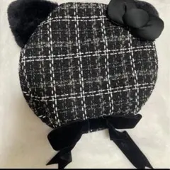 ハロキティ チェック柄 ベレー帽 USJ