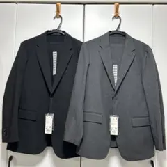 UNIQLO　感動ジャケット&感動パンツ　ブラック・グレーセット（サイズ表記有）