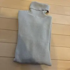 UNIQLO/ユニクロ リブ編み ハイネック ニット ベージュ