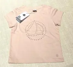 プチバトー　Tシャツ　くすみピンク　110