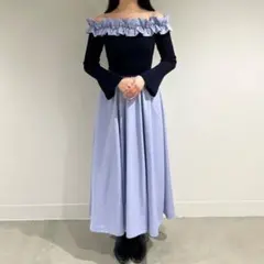 LILY BROWN フリルオフショルダー ロングワンピース