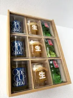 カメヤマ キャンドル9個セット 木箱 酒モチーフ 未使用のサムネイル