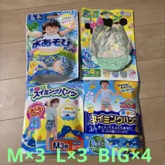 【未使用】水遊びパンツ M3枚、L3枚、BIG4枚 計10枚のサムネイル