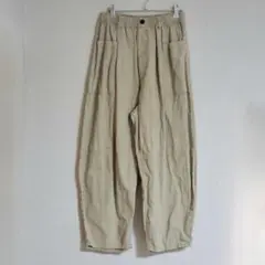 レッグバレルパンツ ベージュ