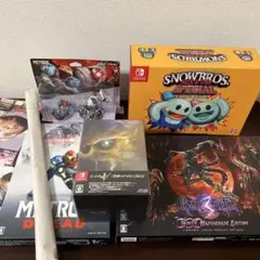 【新品未開封・極美品】スイッチ　スノーブラザーズなど限定版４タイトル＋アミーボ
