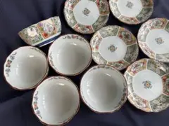 花柄陶磁器食器10点小鉢5個　小皿5個セット