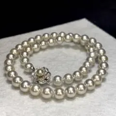テリ強✨花珠級 真科研 鑑別付 あこや真珠 ネックレス 7.9mm 44cm 