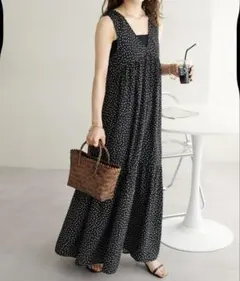 ディスコート【着映え◎/リバイバル】ジャガードヨウリュウワンピース M