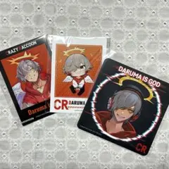 だるまいずごっど CR Crazy Raccoon ロックの日 缶バッジ チェキ