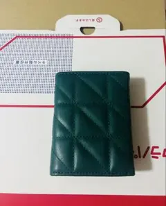 キルティング 三つ折り財布 グリーンのサムネイル