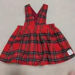 conoco 赤チェック ジャンパースカート