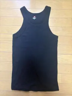 Hanes BEEFY リブ タンクトップ 黒 Mのサムネイル
