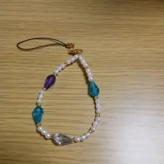 スマホショルダーストラップ ビーズ