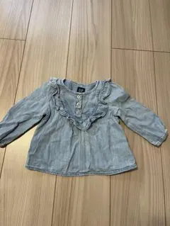 GAP デニムフリル長袖シャツ ベビー用