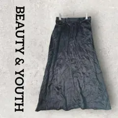 BEAUTY & YOUTH ロングスカート フレアスカート (М) ブラックのサムネイル