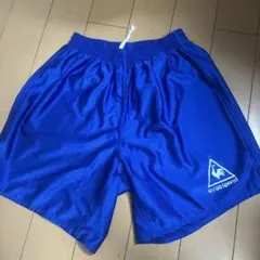 青色 Lサイズ ハーフパンツ ロゴ付き