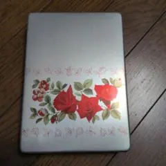 レトロ 薔薇柄 アルミ弁当箱 仕切り・箸付き