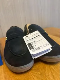 adidas スエード スリッポン 27センチ　黒　箱つき