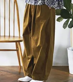 美品☆フェリシモ　サニークラウズ　ワイドパンツ ブラウン　ブカブカパンツのサムネイル