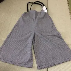 サスペンダー付きワイドパンツ