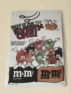 M&M's ブリキ看板 インテリア 昭和レトロ